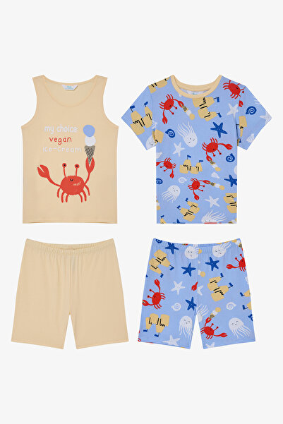 Penti Boy's Vegan Ice Cream Cotton 2-Piece Pajama Set