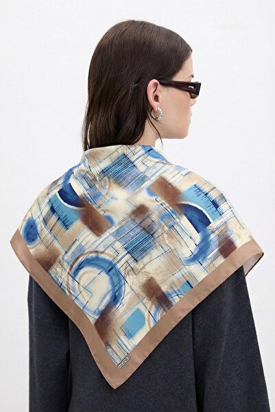 HAWWA وشاح باندانا منقوش باللون الأزرق