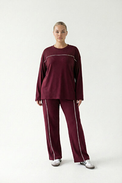 şuranur Women's Plus Size Osho Style Modal Fabric Long Sleeve Ribbed Comforta...