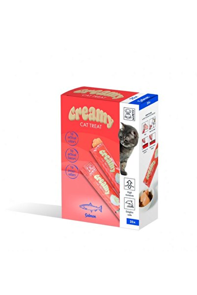 M-PETS Creamy Somonlu Krema Kedi Ödül Maması 25*15 Gr