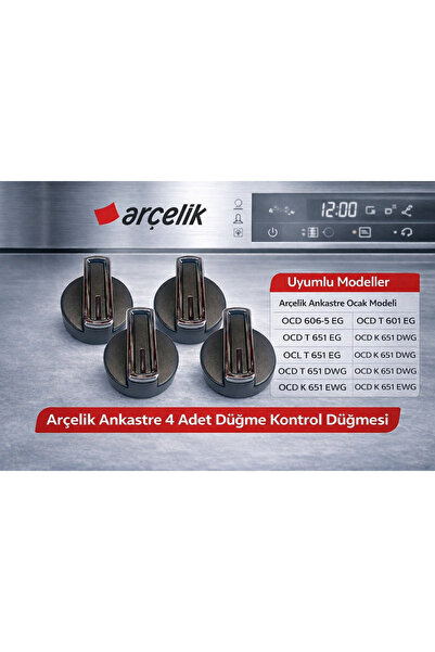 Arçelik Ocak Düğme Krom 4 Adet 110246651