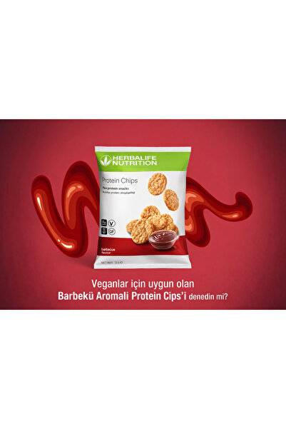 Herbalife Protein Chips Barbekü Aromalı Yüksek Protein Bitkisel Glutensiz Sağ...