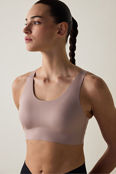 Penti Light Brown Colored IndomitAble Sports BrA - Medium Support, Zero Feel