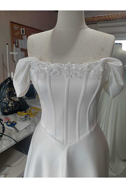 ASL Balenli Straplez Nikah Elbisesi