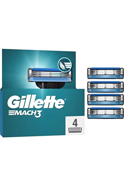 Gillette Mach3 Yedek Tıraş Bıçağı 4'lü