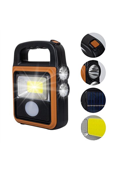 Powermaster HS-8020C COB LED Solar 4 Kademeli Şarjlı El Işıldak Feneri - USB ...