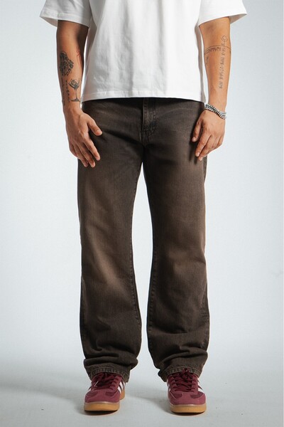 GRJ denim Dust Noir Baggy Fit Eskitme Siyah Erkek Jean Pantolon