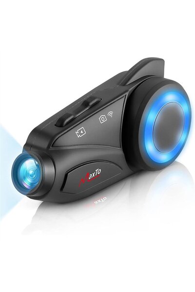 Powermaster Maxto M3 1080P Kameralı Motosiklet Bluetooth Intercom Kulaklık (6...