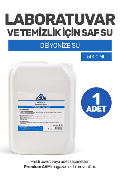 aquamed Deiyonize Su 5000 ml Saf Su | Ütü Suyu, Laboratuvar, Test Cihazı ve A...