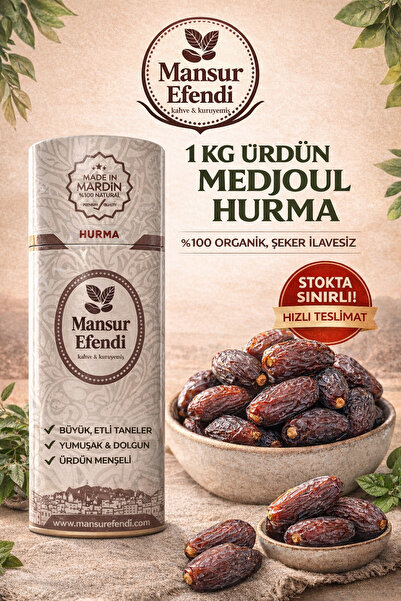 Mansur Efendi Hurma Ürdün Hurması Medjoul Dates 1 kg %100 organik PS