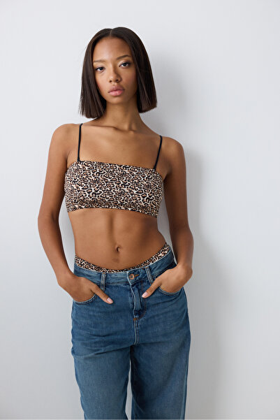 Penti Leopard Bandeau Multicolor Top