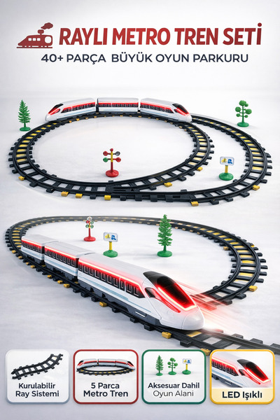 YILDIRIM OYUNCAK Pilli Otomatik Giden Müzikli Işıklı Aksesuarlı Manyetik Oyun...