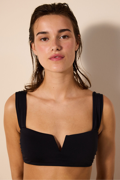 Penti Top de bikini negru Glory V Bandeau