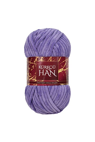 Kürkçü Han Kadife 100GR 95MT Örgü İpi Lavanta