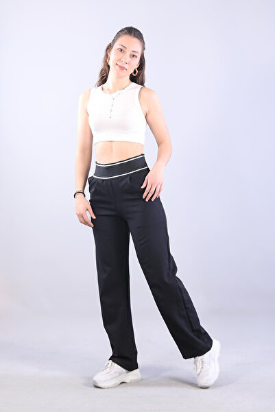 Mckanzie 6521 (N-2113) Striped Elastic Wide Leg Double Pants