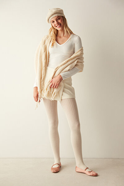 Penti Kum Rengi Cashmere Fancy Külotlu Çorap