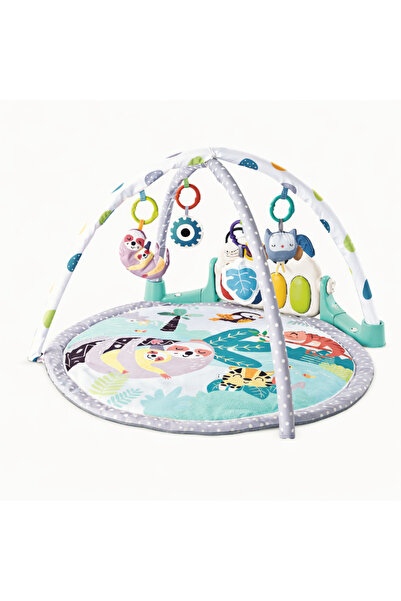 ibaby مفرش ألعاب تعليمي للأطفال 3 في 1 مع بيانو موسيقي وألعاب معلقة - بساط أن...