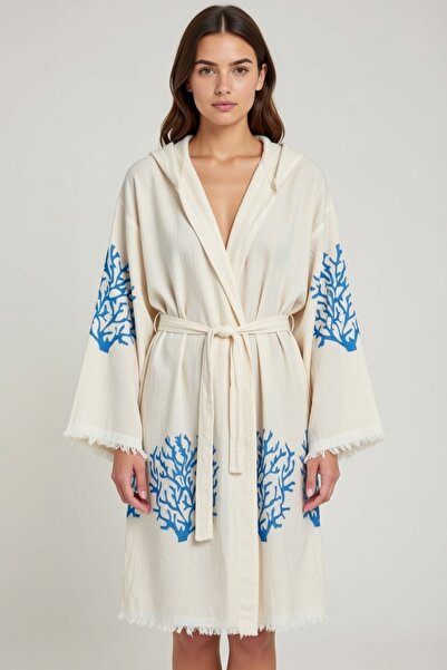 Mulberry Müslin Organik Plaj Elbisesi Bornoz