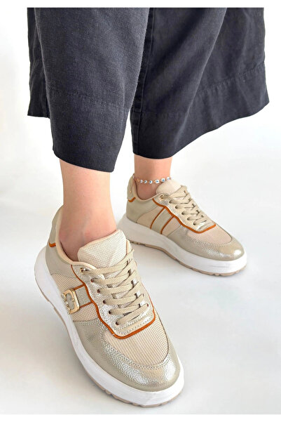 ARMÜZ Αθλητικά παπούτσια Tanwe Beige Skin Lace-Up