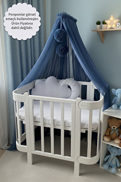 Kiddy Happy Lacivert Beşik Cibinliği Ve Cibinlik Aparatı