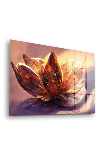 Decovetro Tablou din sticlă Motiv floral abstract