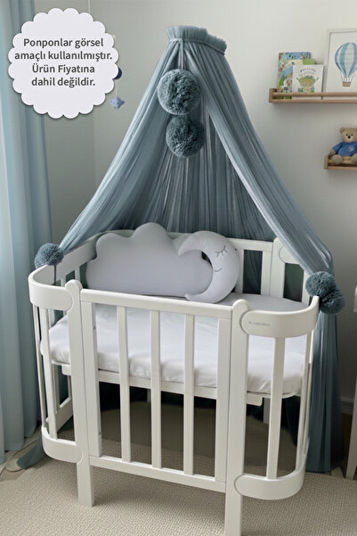 Kiddy Happy İndigo Mavi Beşik Cibinliği Ve Cibinlik Aparatı