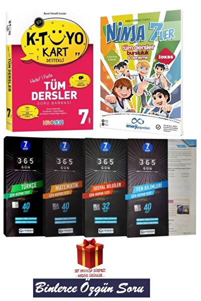 Gezegen Yayıncılık 7. Sınıf Seti: Tüm Dersler Soru Bankası+Türkçe+Matematik+S...