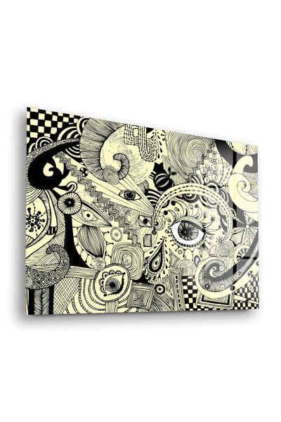 Decovetro Tablou din sticlă Abstract Vintage Eye
