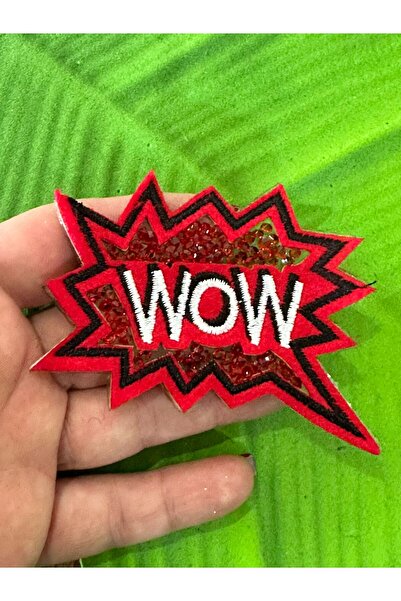 Gönülden Tasarım Broderie termoadesivă cu litere Wow, accesoriu pentru cusut,...