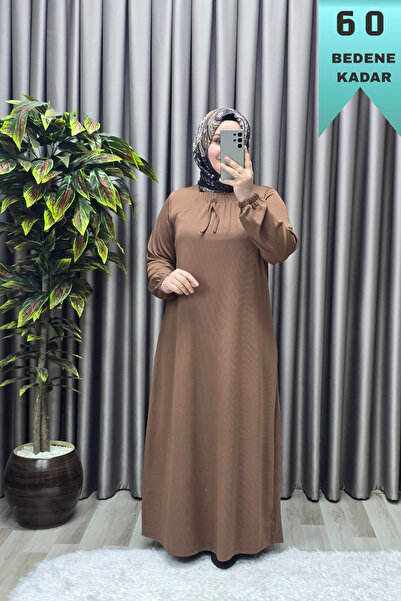 Elmas Tesettür Îmbrăcăminte pentru femei cu hijab Mărime mare decolteu pătrat...