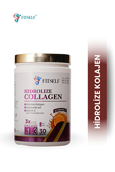 Fitself Hidrolize Collagen Tip 1 & Tip 3 + Hyaluronik Asit + Vitamin C (30 Se...