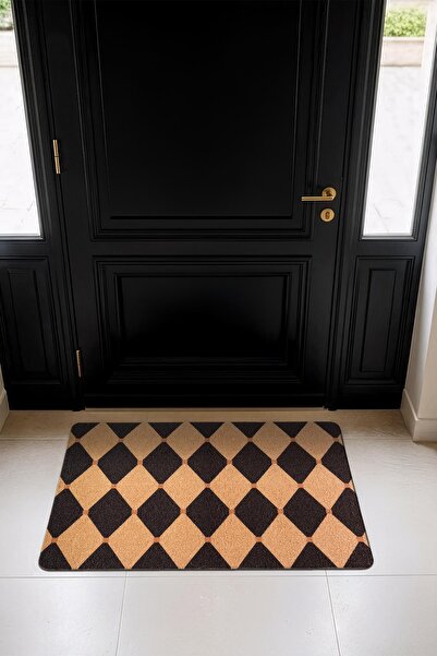 Cotto Home CocoJoy PJ003A Baklava Desenli Kalın Kaymaz Taban Nem Alıcı Şık Ta...