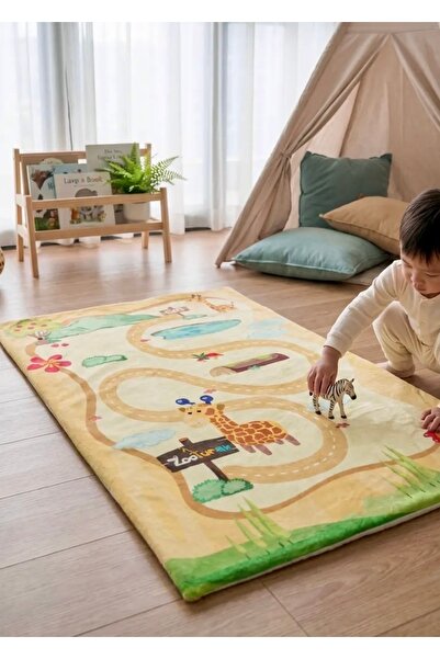zooturak Çocuk Oyun Matı Bebek Minderi Zürafa 100x150