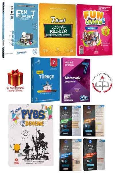 Gezegen Yayıncılık 7. Sınıf Seti: Türkçe+Matematik+Fen Bilimleri+Sosyal Bilim...