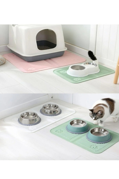 GenelTedarik KEDİ KÖPEK TUVALET MAMA ALTI MATI SİLİKON