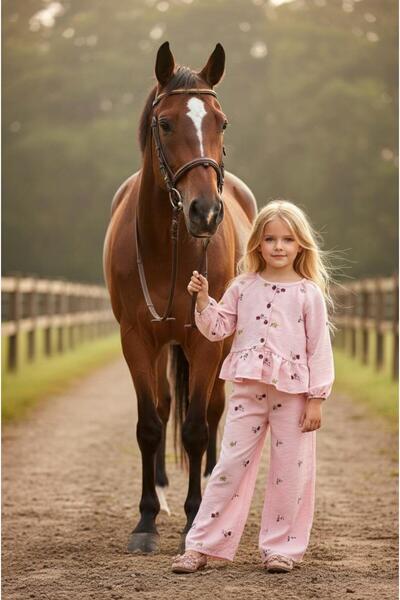 Hilal Akıncı Kids Set cu broderie florală pentru fete