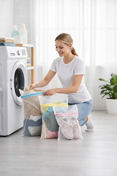 MorBebe Lüx 3'lü Çocuk , Bebek Çamaşır Yıkama Filesi