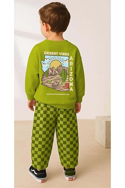 Monila Set de pantaloni de jogging din țesătură cu cu imprimeu fire pentru bă...