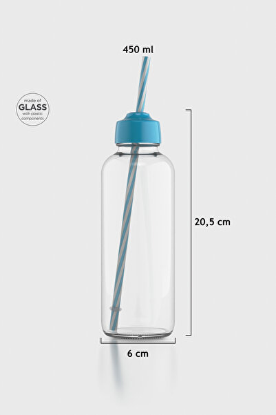 Renga Felix 450 ml Pipetli Cam Şişe 181010 Turkuaz
