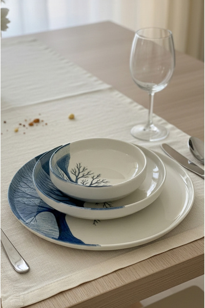 Farika Porselen MİHRİ 18 Parça 6 Kişilik Yemek Takımı