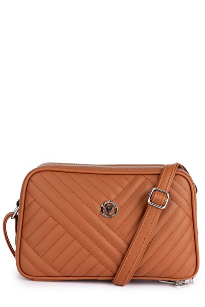 Gondol Kadın Günlük Çapraz Omuz Çantası gp.1327 Taba Kapitone