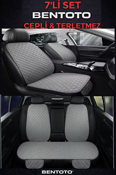 BENTOTO Universal Car Seat Cushion Thai Feather Fabric Anti-Sweat Anti-Slip B...