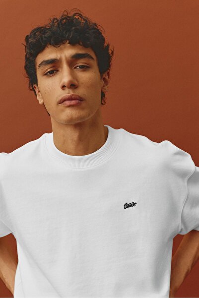 Pull & Bear Kısa kollu logolu sweatshirt