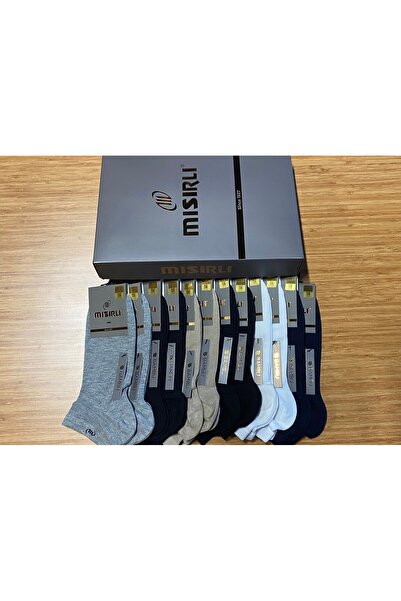 Mısırlı Dikişsiz Bambu Kumaş Erkek Patik Çorap (2 gri 2 bej 4 siyah 2 beyaz 2...