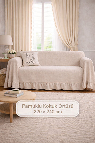 perde plus Натурален ленен покрив за стол, покривало за легло