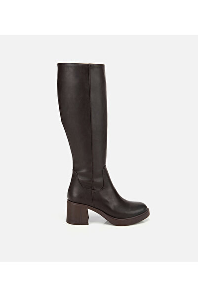 Hotiç Kadın Kahverengi Yüksek Topuklu Çizme
