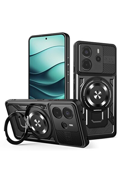 SKYDDAR INNOVATION Husă pentru Xiaomi Redmi Note 14 5G, RuggedCam, inel magne...