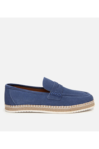 Hotiç Men's Suede Leather Blue Espadrilles