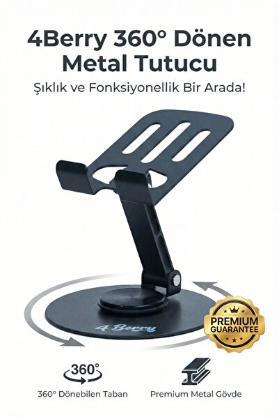 4Berry 360-градусний обертовий металевий тримач для телефону