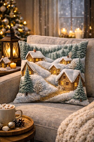 Evdek Çift Tarafı Baskılı Kırlent Kılıfı 6EOD41